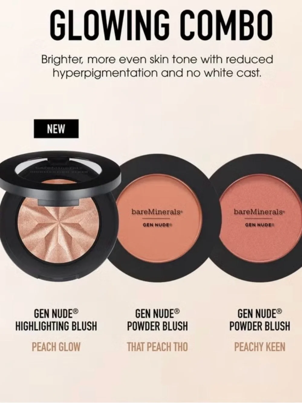 bareMinerals Gen Nude Highlighting Blush — Peach-Glow
